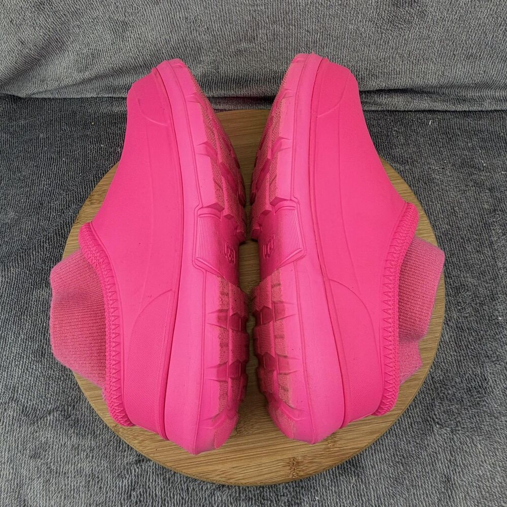 UGG Shoes Womens Size 10 Pink Rubber Waterproof Lined Slip On Clog Sneakers - Picture 7 of 11